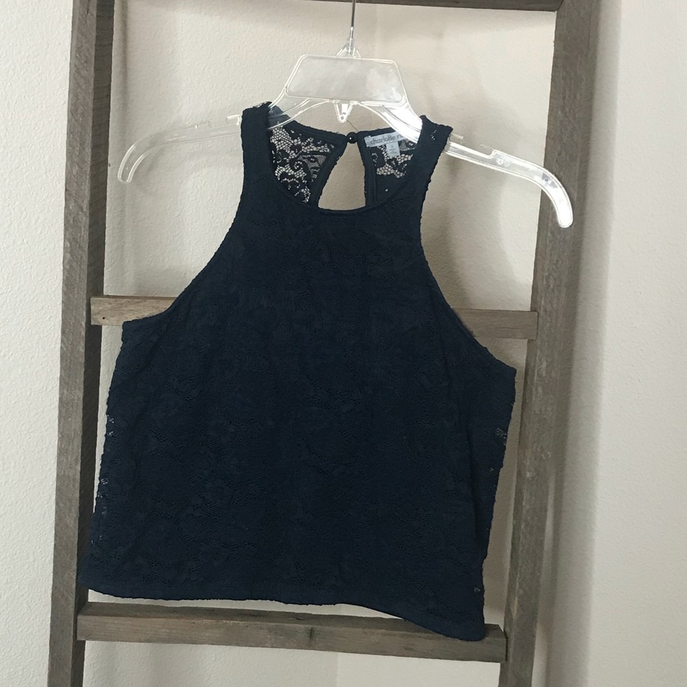 Charlotte Russe razor back crop
